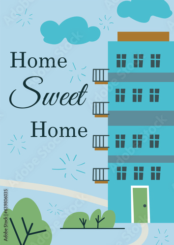 Home sweet home, housewarming party card invite