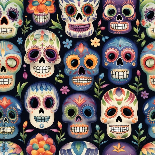 Mexico Day of the Dead skulls and bones