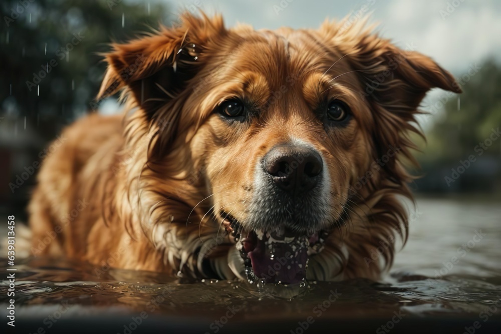 Fototapeta premium golden retriever dog