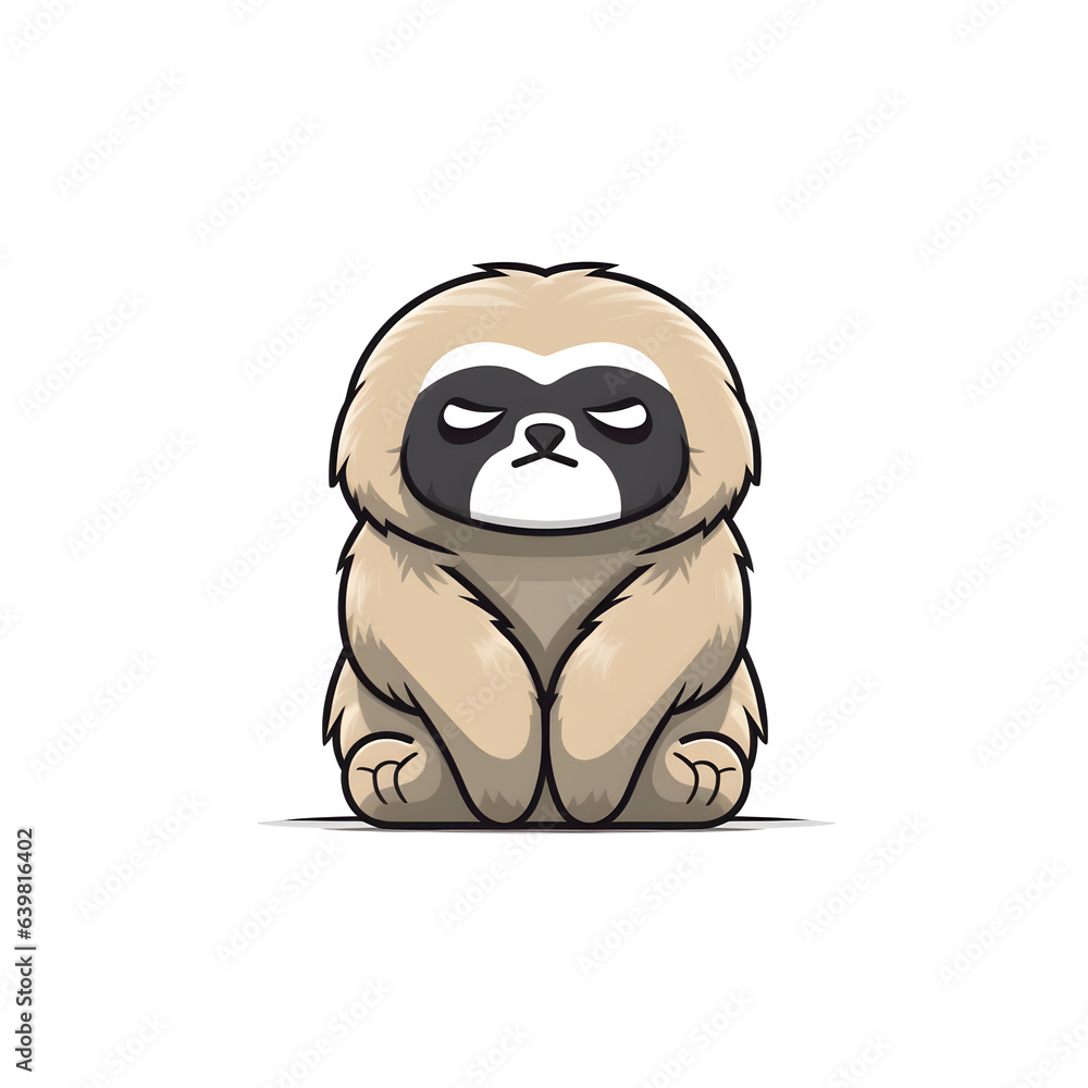 Fototapeta premium cartoon gibbon