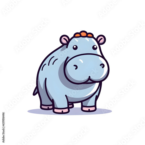 hippopotamus cartoon © Pronpipat