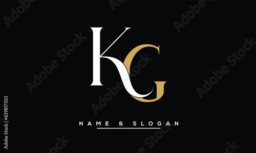 KG,  GK,  K,  G  Abstract  Letters  Logo  Monogram