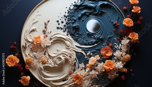 yin-yang sign in fluid technique