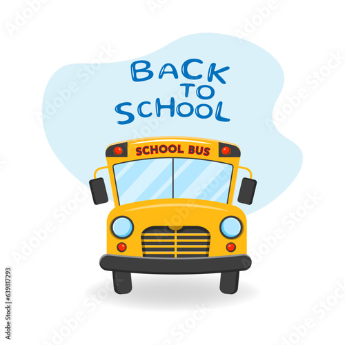 Obraz na płótnie School bus. Vector illustration of School theme w salonie