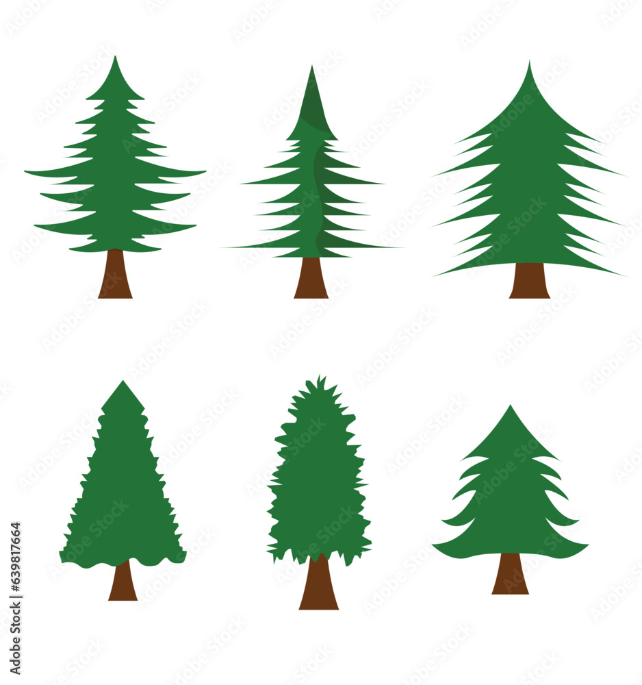 set of christmas trees set of christmas trees