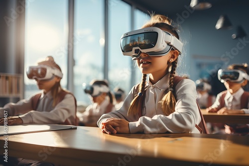 Future of education with VR technology for children.  'generative AI'