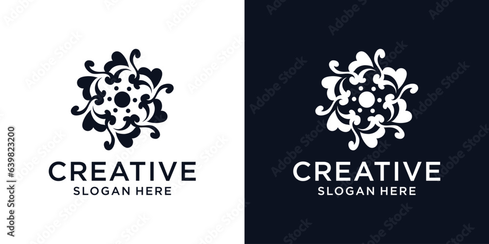 Floral ornament beauty logo design abstract Floral ornament beauty logo design abstract