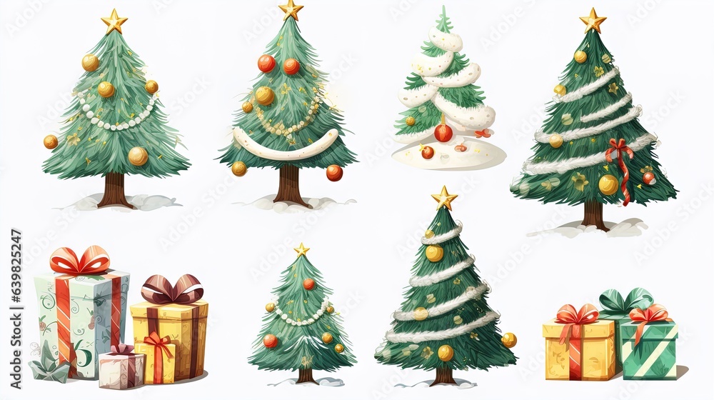 Christmas winter festive composition. Colorful Christmas, New Year background. Generative AI Christmas winter festive composition. Colorful Christmas, New Year background. Generative AI