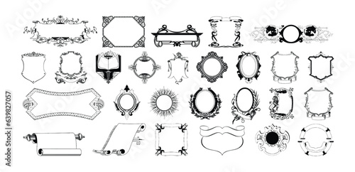 Vintage Floral Royal Decorative Frames Set.