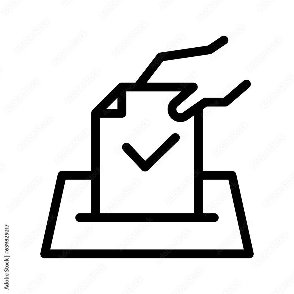vote line icon illustration vector graphic. Simple element illustration vector graphic, suitable for app, websites, and presentations isolated on white background vote line icon illustration vector graphic. Simple element illustration vector graphic, suitable for app, websites, and presentations isolated on white background