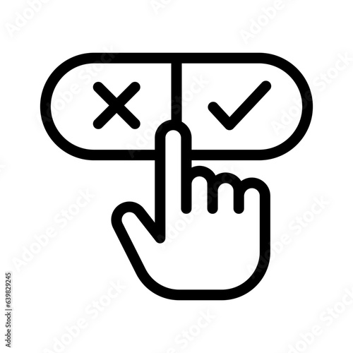 choices line icon illustration vector graphic. Simple element illustration vector graphic, suitable for app, websites, and presentations isolated on white background