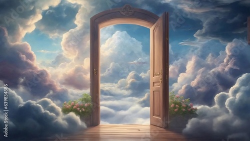 door to heaven in clouds