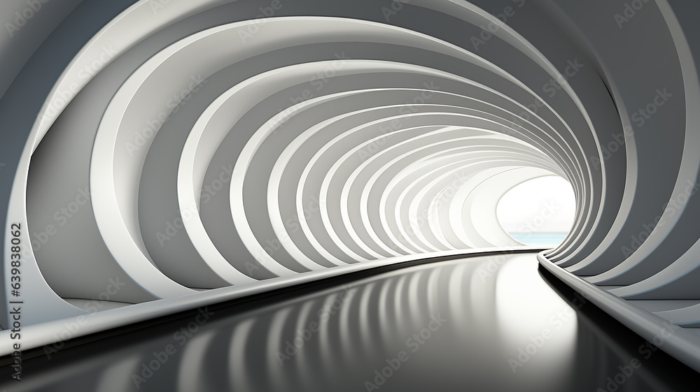 Fototapeta premium motion graphics movement blur tunnel corridor abstract view modern traffic information transport