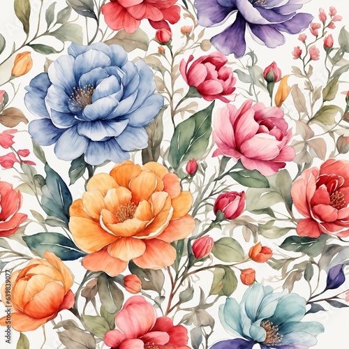 seamless pattern with flowers