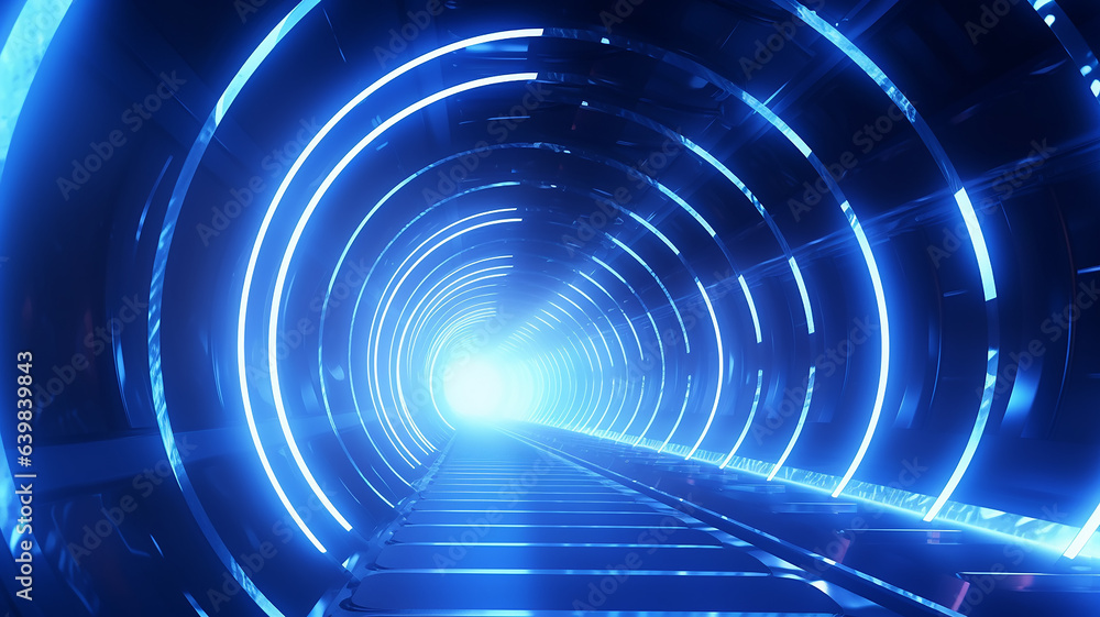 blue glowing round portal teleport modern technology science particle accelerator science fantasy blue glowing round portal teleport modern technology science particle accelerator science fantasy