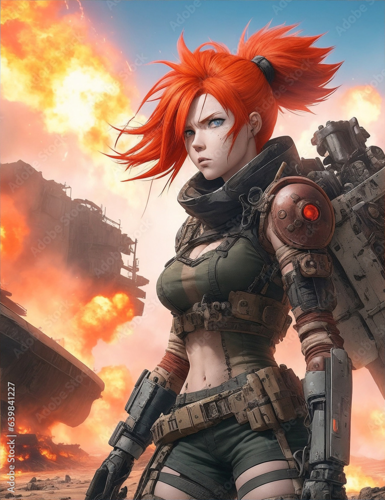 end of war - women in war costume, generative ai end of war - women in war costume, generative ai