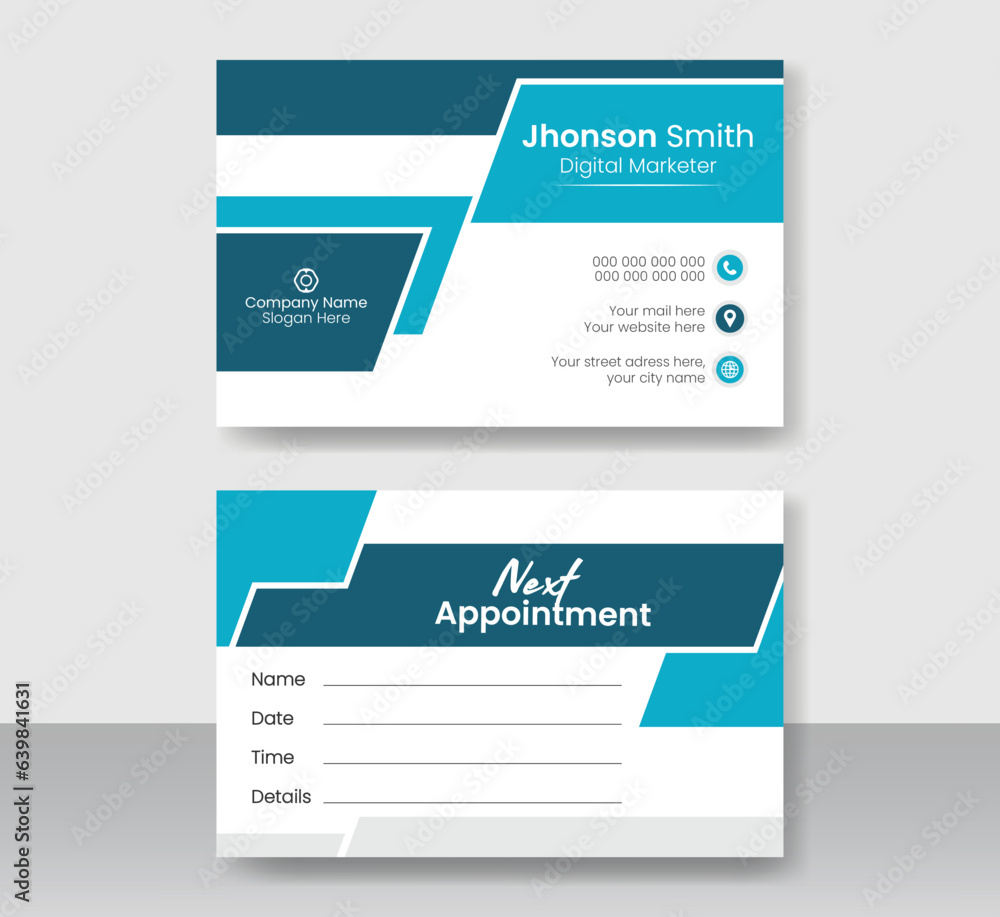 Business modern Appointment card design template Business modern Appointment card design template