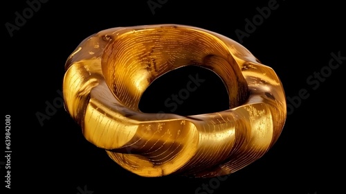 Abstract golden glowing fantasy element, gold magic energy, rotating template...