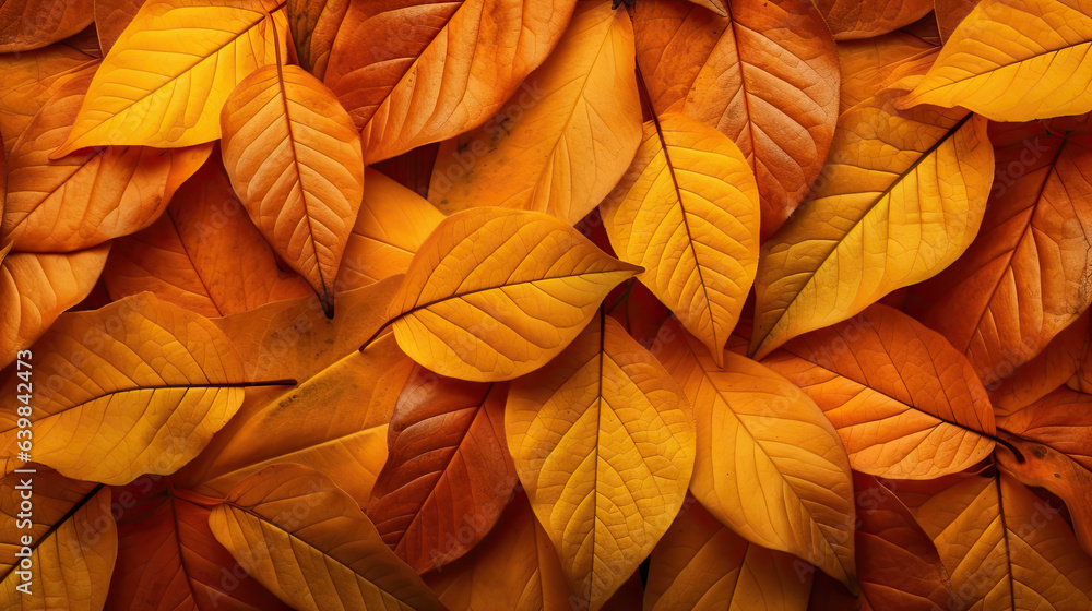 Autumn leaves background. Generative Ai