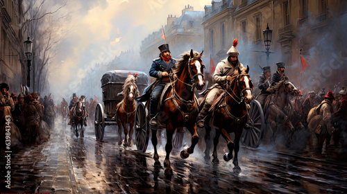 Wallpaper Mural Soldiers entering a city in the 1800s Torontodigital.ca