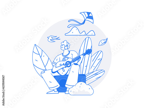 24 solar terms, beginning of spring, rain, stung, spring breeze, qingming, valley rain, flat character vector concept, operation, hand-painted illustration
