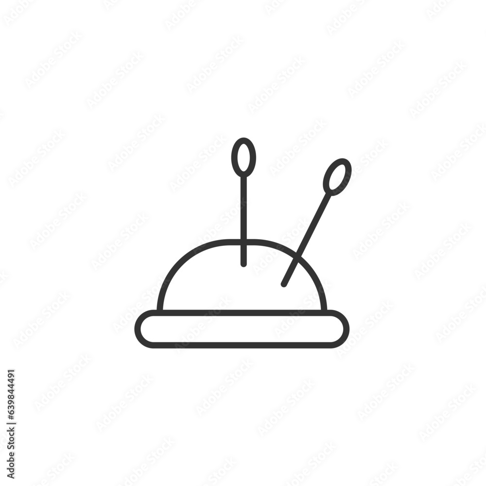 Pincushion icon. Tailoring symbol modern, simple, vector, icon for website design, mobile app, ui. Vector Illustration Pincushion icon. Tailoring symbol modern, simple, vector, icon for website design, mobile app, ui. Vector Illustration