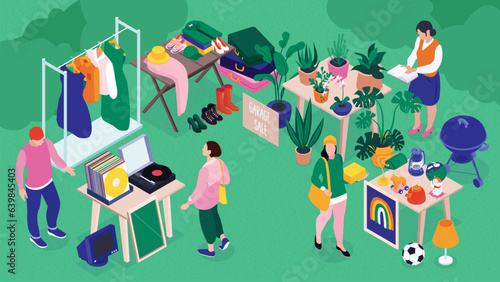 Isometric Garage Sale
