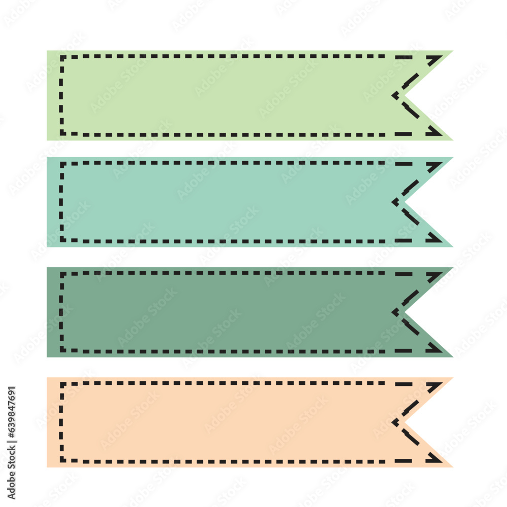 Set of  labels. Sticky Note, digital Illustration, vector. Sticky Notes Strip. Sticky Notes.