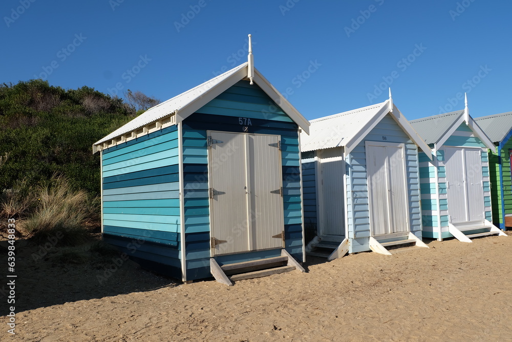 Bathing boxes, Mornington Peninsula, Australia Bathing boxes, Mornington Peninsula, Australia