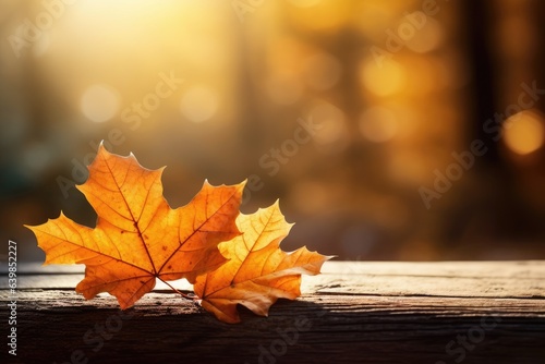 Autumn leaves  banner  copyspace  golden autumn maple