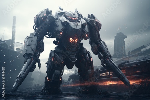 A massive robot with two huge guns. Digital Guardian