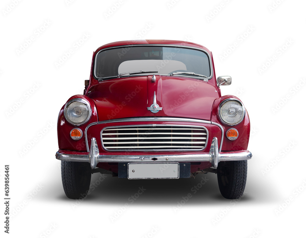 Morris Minor pickup truck front view isolated on white background Stock ...