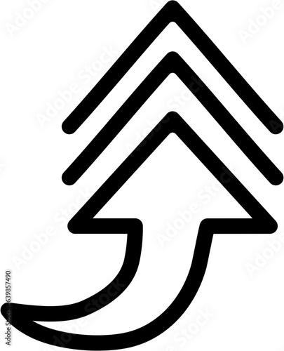 upgrade up arrow line icon