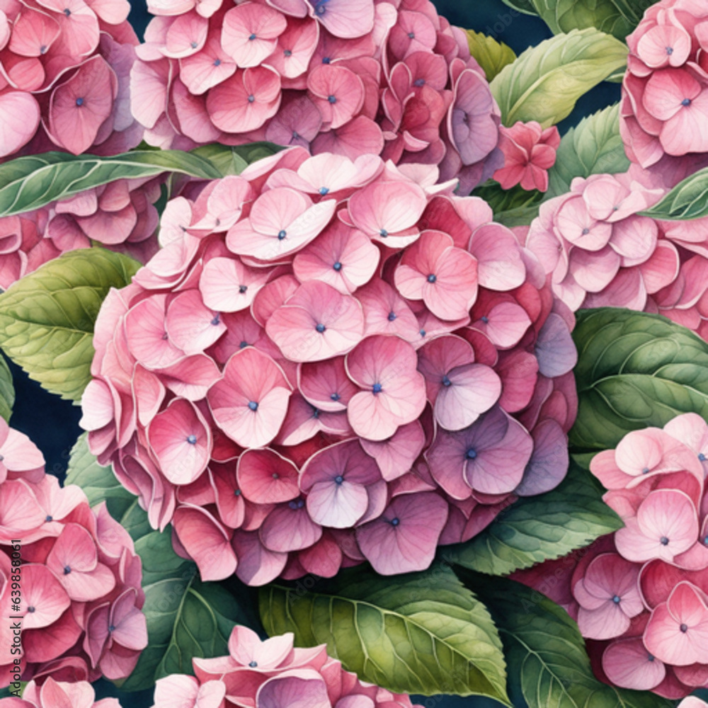 Obraz premium Watercolor hydrangea flower
