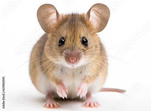 Portrait isolated House mouse.