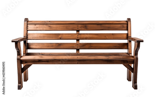 Wooden bench transparent background, PNG