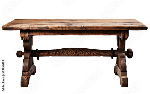 Wooden table transparent background, PNG