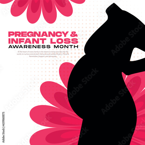 Pregnancy and Infant Loss Awareness Month Social Media Post Banner for Pregnant Women