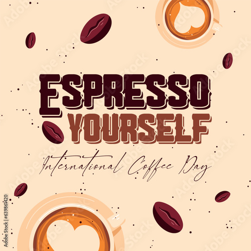 International Day of Coffee Social media Post banner