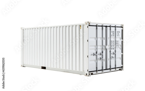 White Container transparent background, PNG