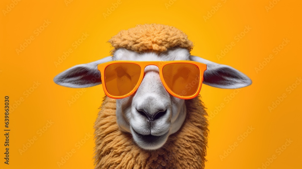© Светлана Канунникова - cartoon character sheep head wearing tinted glasses © Светлана Канунникова - cartoon character sheep head wearing tinted glasses