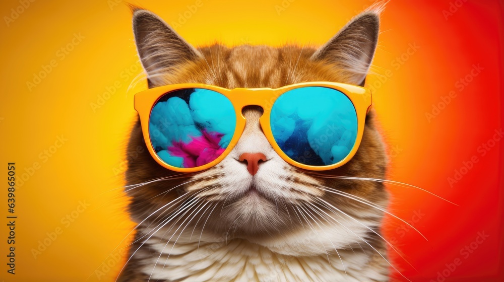 cartoon character cat head wearing tinted glasses cartoon character cat head wearing tinted glasses