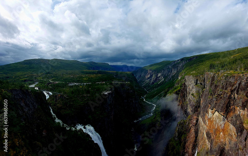 waterfall in the mountains