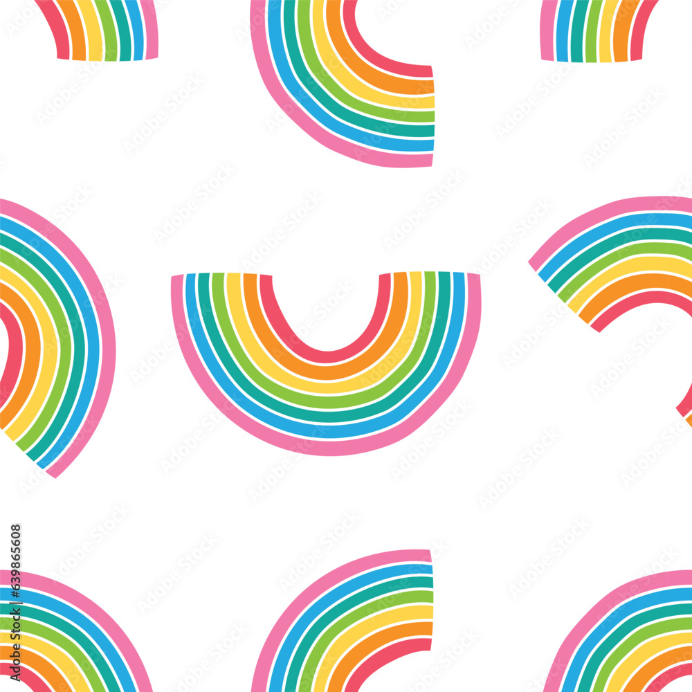 Obraz premium Pattern of Rainbow on isolated white