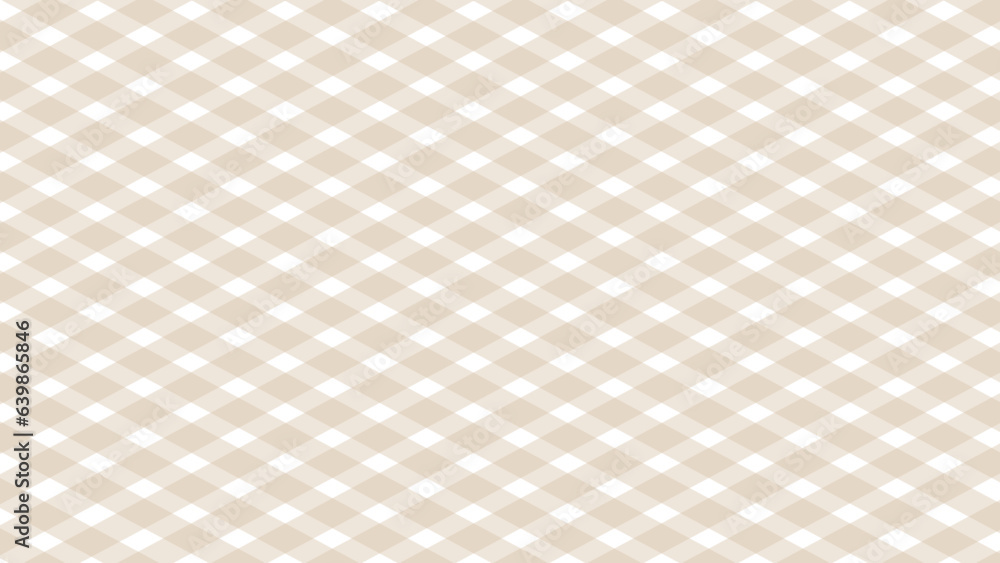 Beige and white plaid checkered pattern