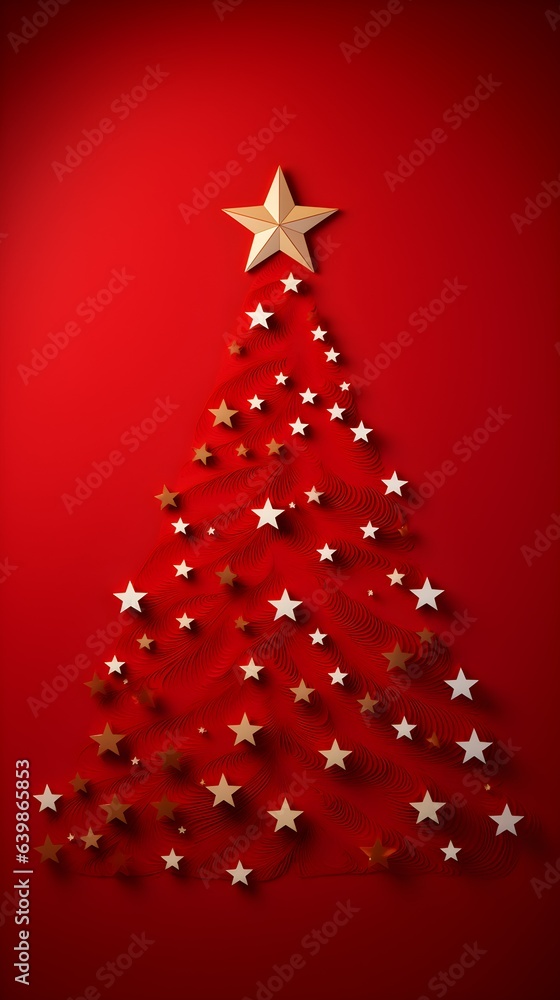 New year ornaments on red background. New year ornaments on red background.