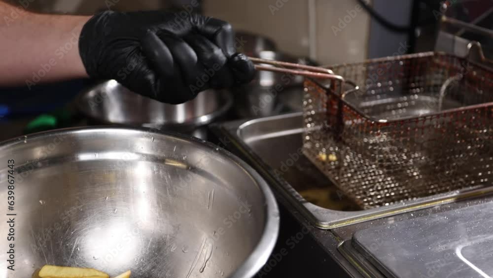 chef prepares delicious deep-fried dishes chef prepares delicious deep-fried dishes
