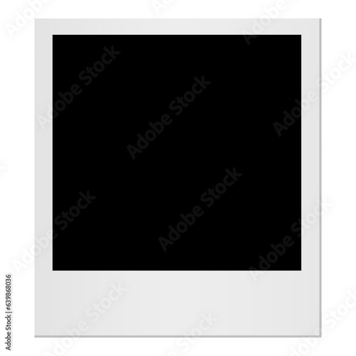 Empty white photo frame. Realistic photo card frame mockup - vector for stock