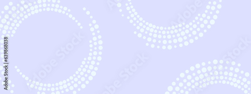 Abstract banner template with dots. White gray minimal background with light halftone circle frame - stock vector