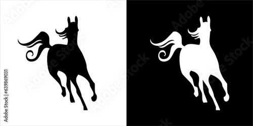 Illustration vector graphics of horse icon